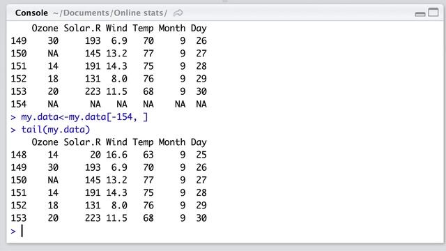 Removing NAs in R dataframes смотреть онлайн