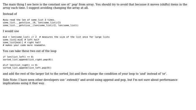 Code Review: Implementation of merge sort in Python (2 Solutions!!) смотреть онлайн