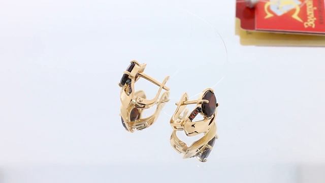 Золотые серьги с гранатом арт. кл2302а-2ск-к смотреть онлайн