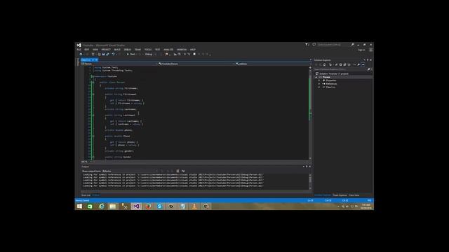 how to make class in C# with get and set property. смотреть онлайн
