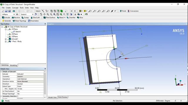 ANSYS Tutorials - Symmetry Types - Symmetry Region