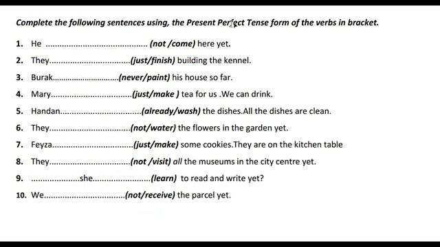 Present perfect just already,yet смотреть онлайн