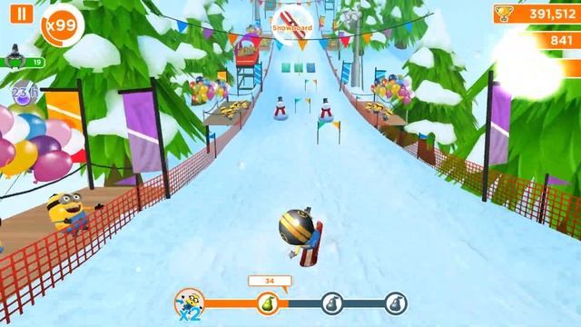 Quarterback Minion, Snowboard Prop and Near Misses task in Snowy arctic Base ! Lvl 537 смотреть онлайн