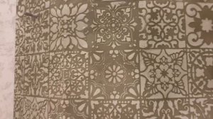 ОБЛИЦОВКА КАМИНА. ДЕКОРАТИВНАЯ ШТУКАТУРКА  + ТРАФАРЕТ