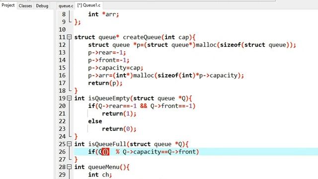 Circular Queue implementation using array | defining queueSize and isQueueFull function | part 4 смотреть онлайн