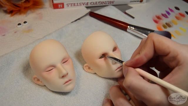 Мейк Тэо (Dollshe Craft Saint DSAM 32). Face-up Timelapse (процесс и комментарии) смотреть онлайн