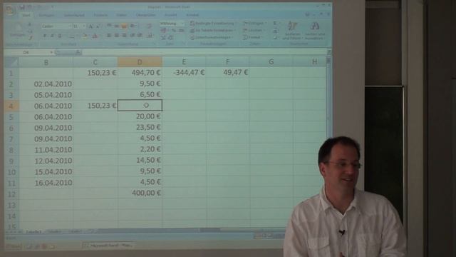Excel Tutorial Deutsch: Haushaltsbuch, Berechnung Mittelwert - http://www.studium-und-pc.de смотреть онлайн