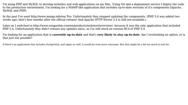 Is there a MAMP-like application with up-to-date components (Apache, MySQL and PHP)? смотреть онлайн