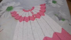 Обзор. Платье для девочки, связанное крючком.