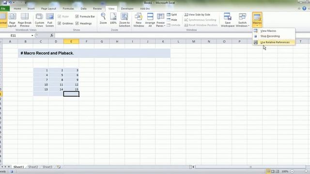 Advanced excel(vba) tutorial 1 : Macro Record and Playback смотреть онлайн