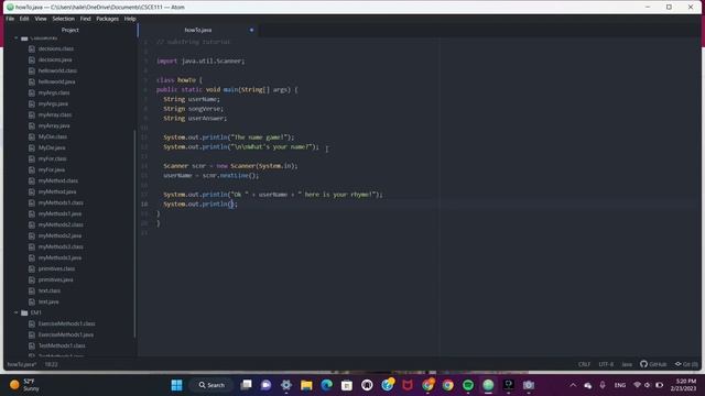 using the substring function in java (the name game) смотреть онлайн
