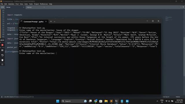 Download movie/series posters using OMDB API with Python смотреть онлайн
