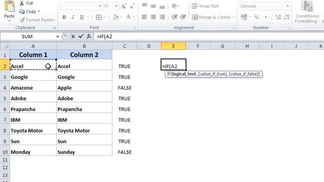 How to compare two Columns in Excel | Excel 2010 | Excel 2013 | Excel 2016 смотреть онлайн