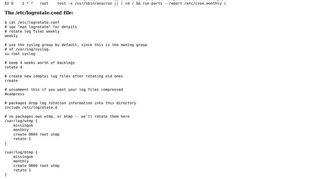 Ubuntu: Ubuntu 14.04 - logrotate does not rotate /var/log/\* (rsyslog config) смотреть онлайн