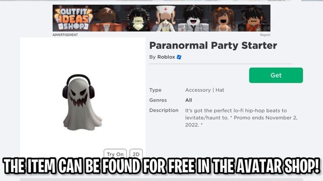 [FREE ITEM] How to get the Paranormal Party Starter in the Avatar Shop смотреть онлайн