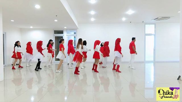 DIPPIN & SLIDIN | Line Dance | Demo By CGM Beginner Class - Chika & Friends