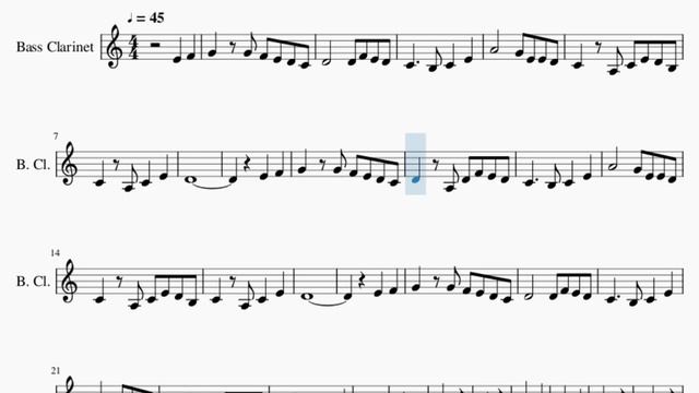 SUPER EASY Bass Clarinet Sheet Music: How to play Good Morning (Omori) by OR3O смотреть онлайн