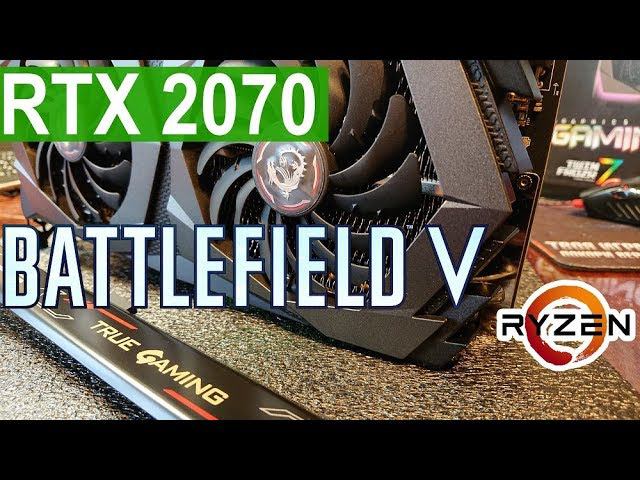 RTX2070 MSI Gaming Z распаковка и тест в Battlefield 5 трасcировка лучей Ультра смотреть онлайн