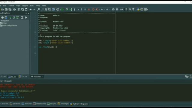 Add two float number with taking input in python programming смотреть онлайн