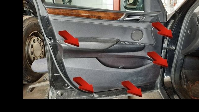 BMW X3 F25 (2010-2017) door panel removal - Tutorial смотреть онлайн