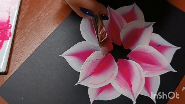 Малювання в стилі One Stroke ? Навчання.#masterclass #flowers #длядуши #onestrokepainting .????️ смотреть онлайн