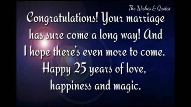 Happy 25th Wedding Anniversary wishes, Silver Jubilee Anniversary SMS,Text Message,Greetings смотреть онлайн