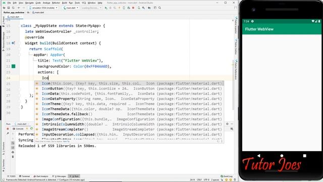 Webview Widget in Flutter | Convert Website to Mobile App | Complete Flutter Tutorial in Tamil смотреть онлайн