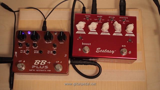Bogner Ecstasy Red vs. Xotic BB+ Preamp with a Fender Blues Jr. смотреть онлайн