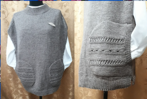 Жилет-блузон. Будут карманы. Часть 2