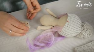 Fabric interior doll 22 cm / Интерьерная кукла из ткани 22 см / DIY TSVORIC