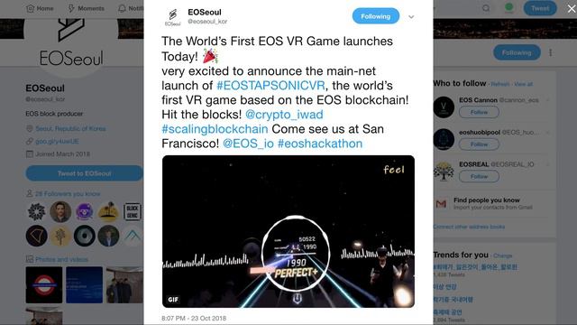 EOS updates - VR game, Ride-sharing service and EOSDAQ смотреть онлайн