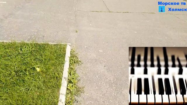 Возле сцен на Приморском бульваре и в парке Гагарина города Холмск сделать клавиши рояля. смотреть онлайн