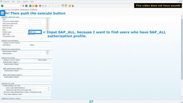 How to find users who have SAP_ALL profile. Who is the Super Users? SAP Transaction SUIM. смотреть онлайн