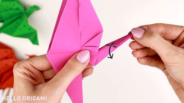 Оригами Дракон из бумаги машущий крыльями | Origami Flapping Paper Dragon смотреть онлайн