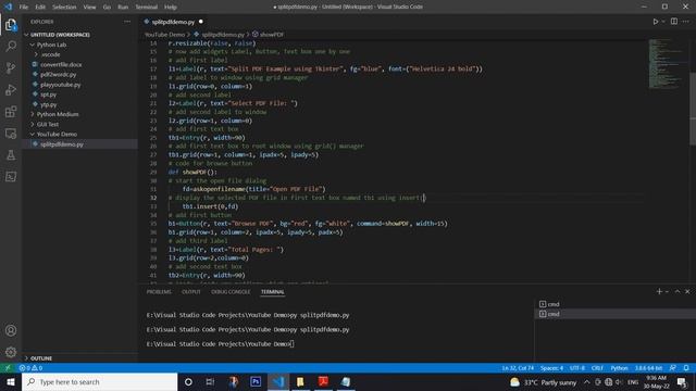 Split PDF Files into Multiple Pages using Python GUI | Tkinter Python Tutorial смотреть онлайн