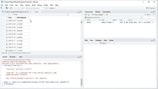R Tutorial. Augmented Dickey-Fuller Test смотреть онлайн