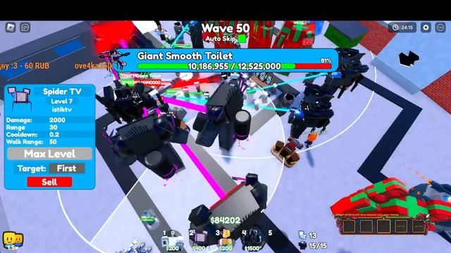 Играем Toilet Tower Defense копим 400к монет смотреть онлайн