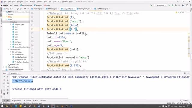 Java: ArrayList với Generic смотреть онлайн