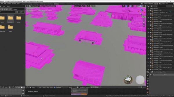 How to import Kitbash 3d Edo Japan Kit to blender and Unreal Engine 4