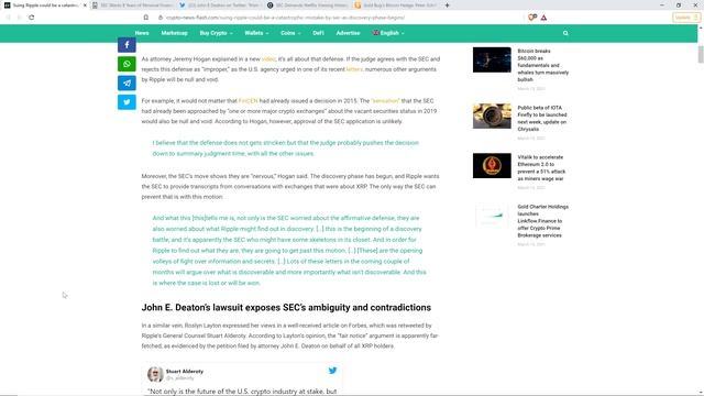 SEC Suing Ripple Is "CATASTROPHIC MISTAKE" As They're IN OVER THEIR HEADS смотреть онлайн