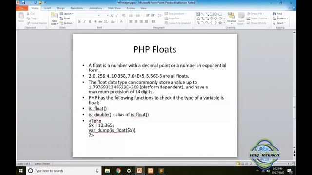 INTEGER IN PHP | INFINITY INTEGER IN PHP | Floats IN PHP | PHP IN ENGLISH AND TUTORIAL смотреть онлайн