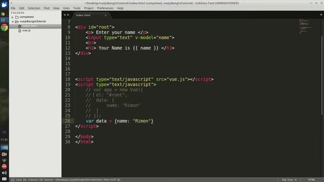 Vue.js 2 Bangla Tutorial #4 Data bindings смотреть онлайн