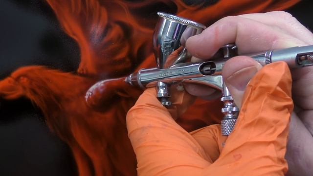 Airbrushing A Fiery Eagle