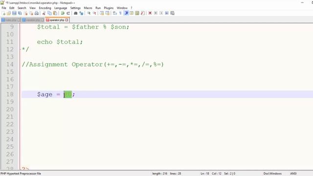 PHP Basic Tutorial Bangla Part 4(Assignment Operator) смотреть онлайн