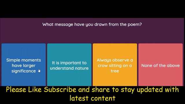 Dust of Snow MCQ Class 10 English First Flight Poem 1 Part 3 смотреть онлайн