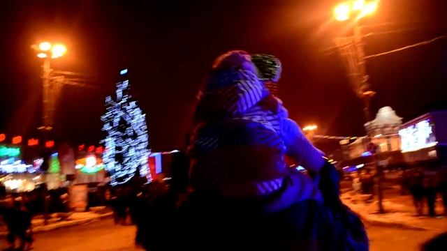 Город Гусев Калининградской области. Новогодняя ночь 1 января 2015. смотреть онлайн