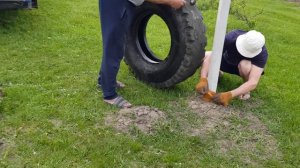 Демонтаж бетонного столба!