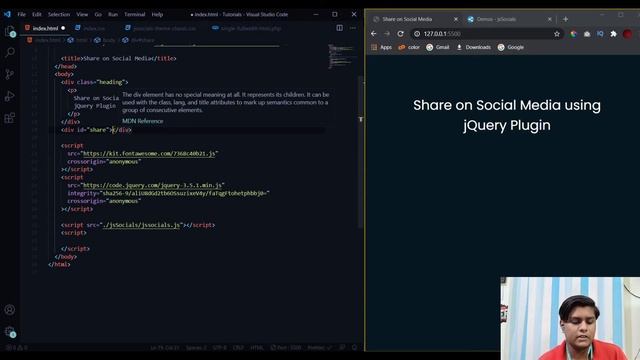How to Share your site on All Social Platforms using jQuery Plugin? Complete tutorial | Code Grind смотреть онлайн