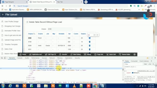 Oracle APEX Tutorial(44)-Instant Row Delete in Oracle APEX | Javainhand смотреть онлайн