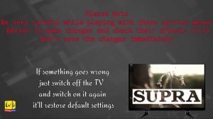 SUPRA TV Service Menu Access Codes | How To Open Hidden Service Menu On Supra TV and LCD TV